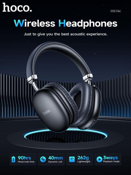 Hoco W35 Max Wireless Headphones – Experience Unmatched Power & Sound(Original)