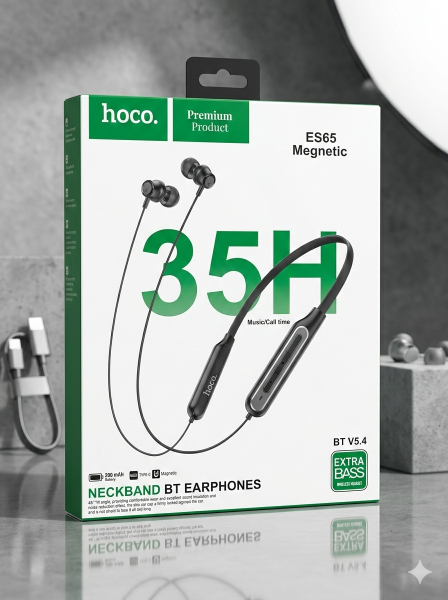 Hoco ES65 Magnetic Neckband, designed to highlight its premium feature