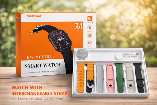 KW78 Ultra 3 Smart Watch – 7+1 Premium Strap Edition