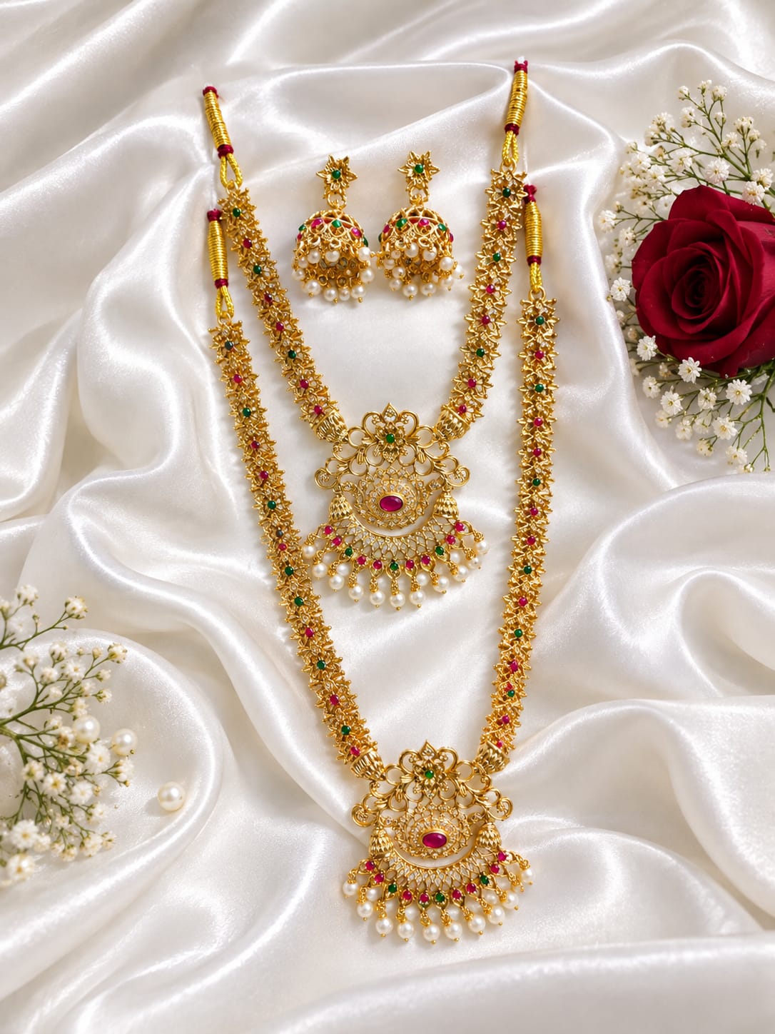 Elegant Gold-Plated Bridal Jewellery Set